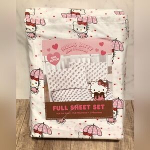 Hello Kitty Full Sheet Set - Pink and White NEW